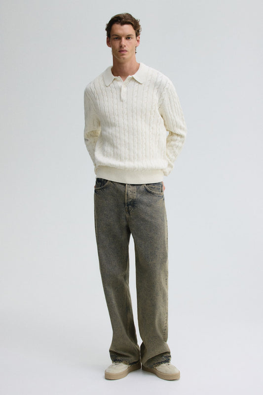 Sandstone Cable Knit Pullover