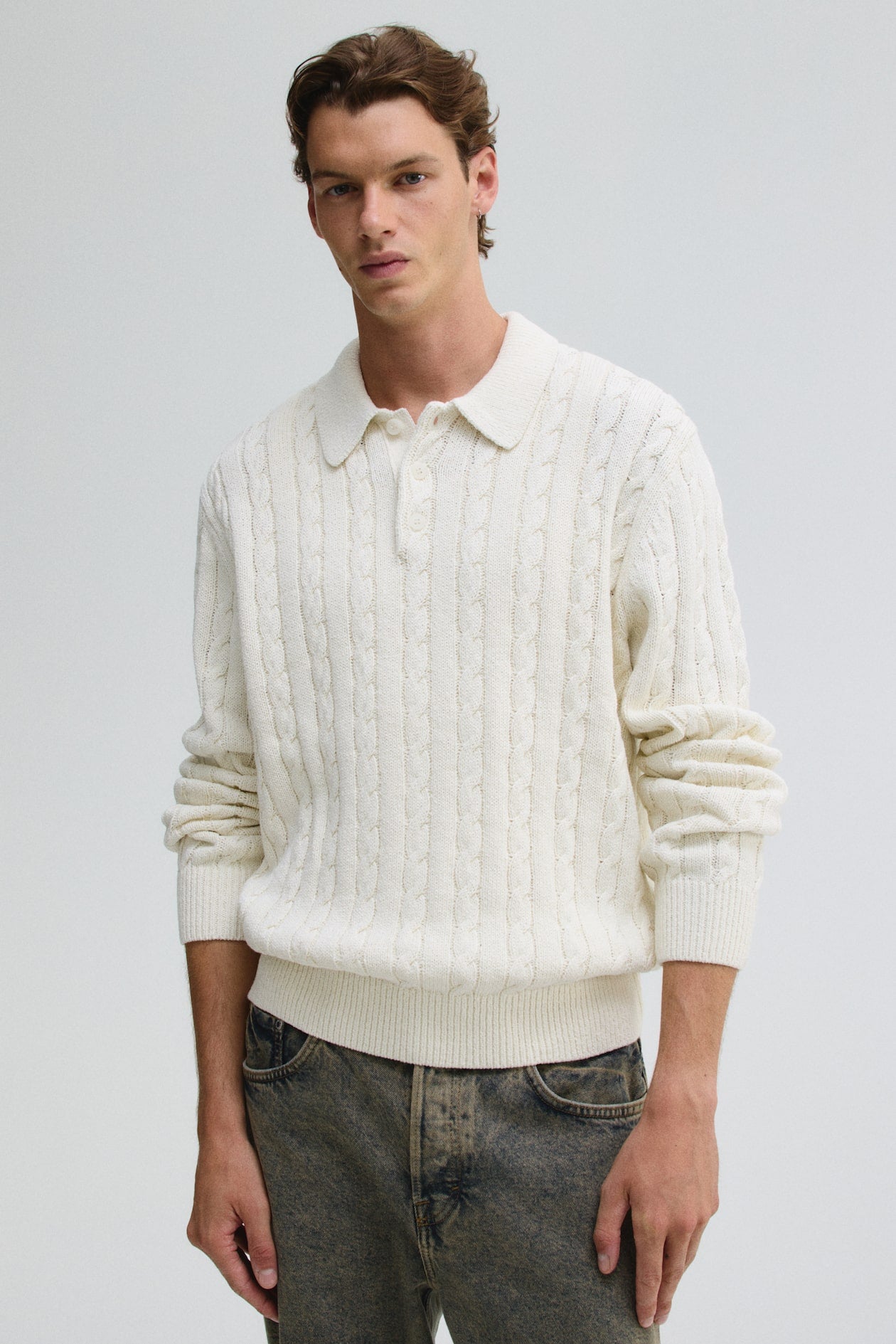 Sandstone Cable Knit Pullover