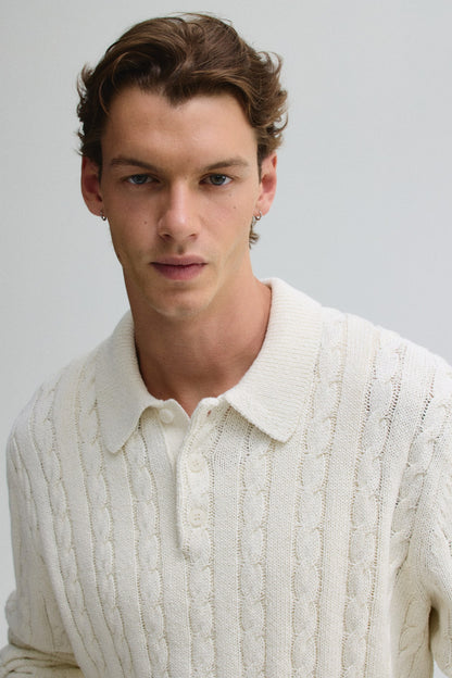 Sandstone Cable Knit Pullover