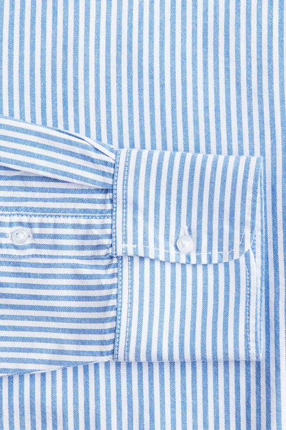 Azure Strip Cotton Shirt