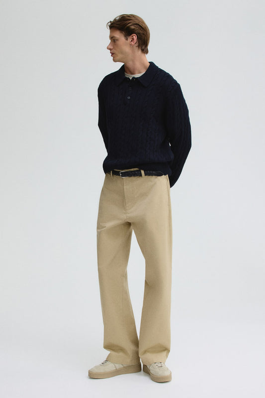 Midnight Cable Knit Pullover