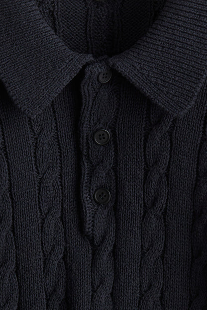 Midnight Cable Knit Pullover