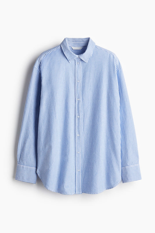 Azure Strip Cotton Shirt